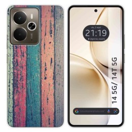 Funda Silicona para Realme 14 5G / 14T 5G diseño Madera 10 Dibujos
