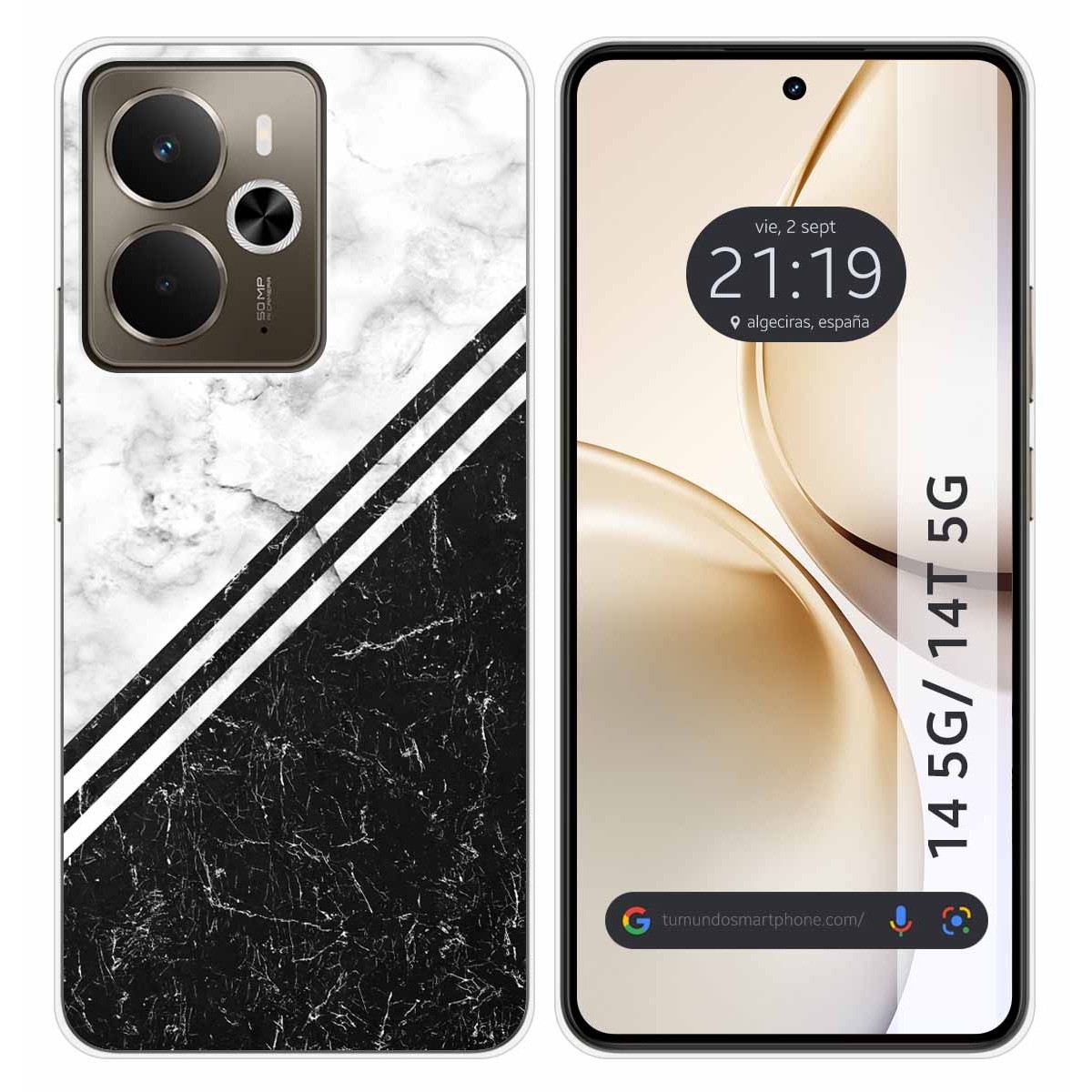 Funda Silicona para Realme 14 5G / 14T 5G diseño Mármol 01 Dibujos