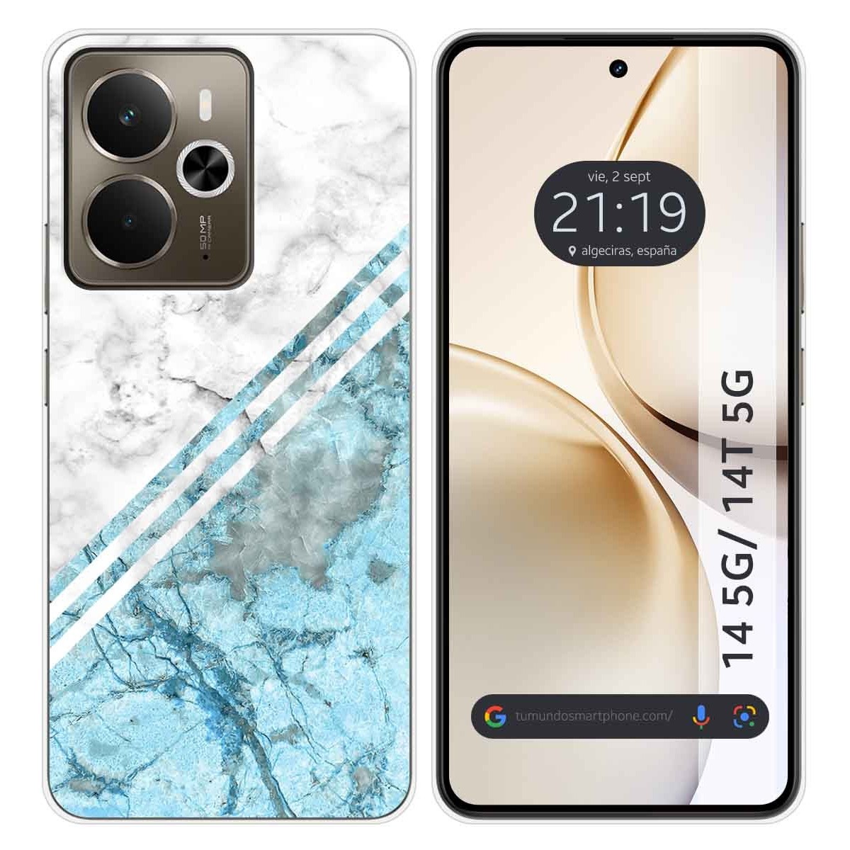 Funda Silicona para Realme 14 5G / 14T 5G diseño Mármol 02 Dibujos