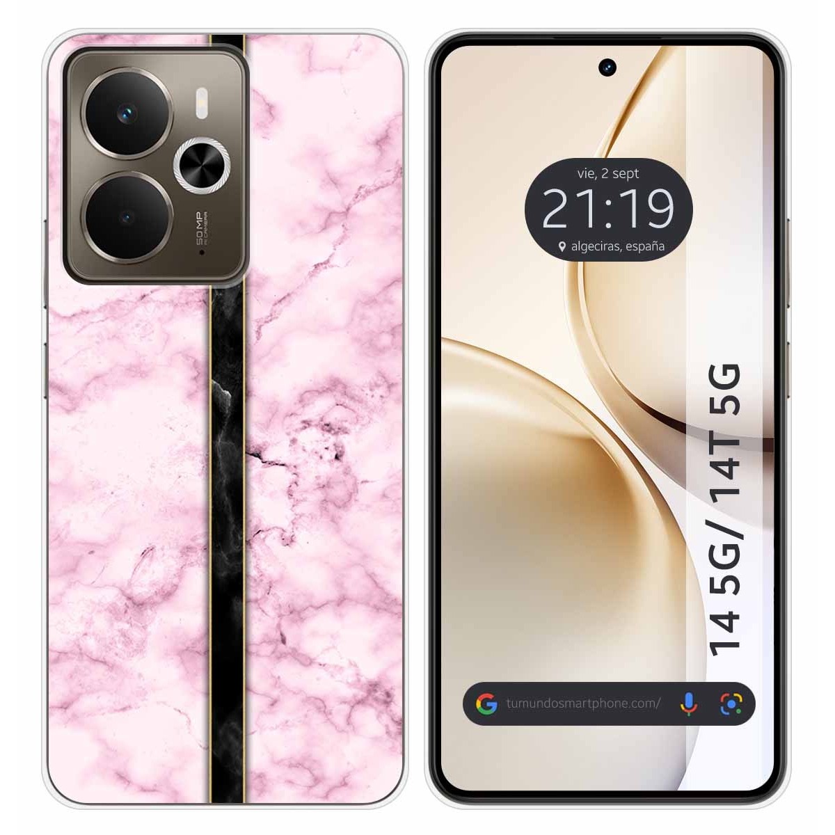 Funda Silicona para Realme 14 5G / 14T 5G diseño Mármol 04 Dibujos