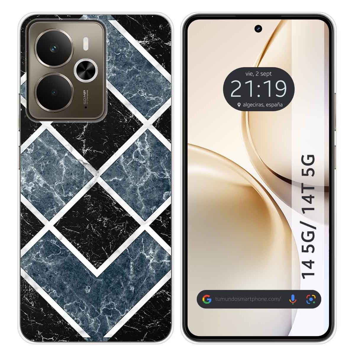 Funda Silicona para Realme 14 5G / 14T 5G diseño Mármol 06 Dibujos