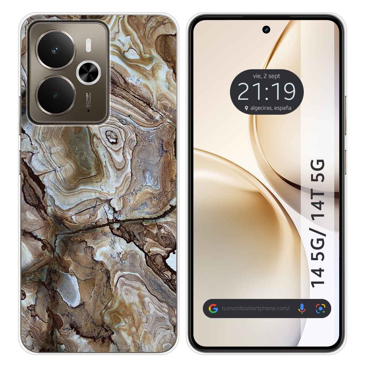 Funda Silicona para Realme 14 5G / 14T 5G diseño Mármol 14 Dibujos