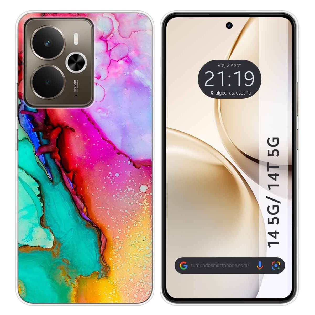 Funda Silicona para Realme 14 5G / 14T 5G diseño Mármol 15 Dibujos