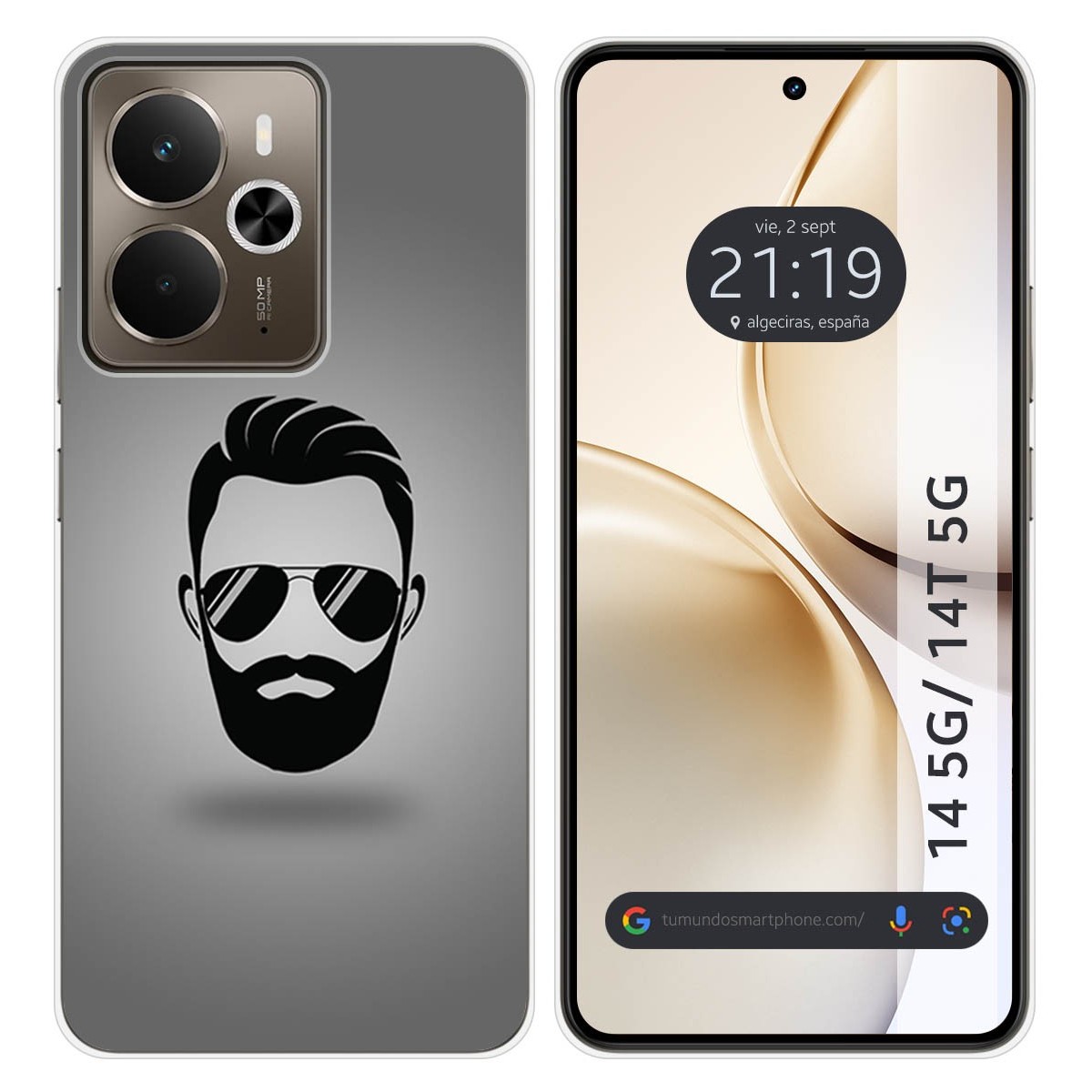 Funda Silicona para Realme 14 5G / 14T 5G diseño Barba Dibujos