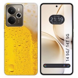 Funda Silicona para Realme 14 5G / 14T 5G diseño Cerveza Dibujos