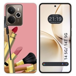 Funda Silicona para Realme 14 5G / 14T 5G diseño Brochas Dibujos