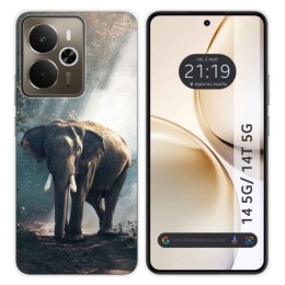 Funda Silicona para Realme 14 5G / 14T 5G diseño Elefante Dibujos