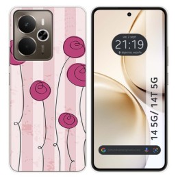 Funda Silicona para Realme 14 5G / 14T 5G diseño Flores Vintage Dibujos