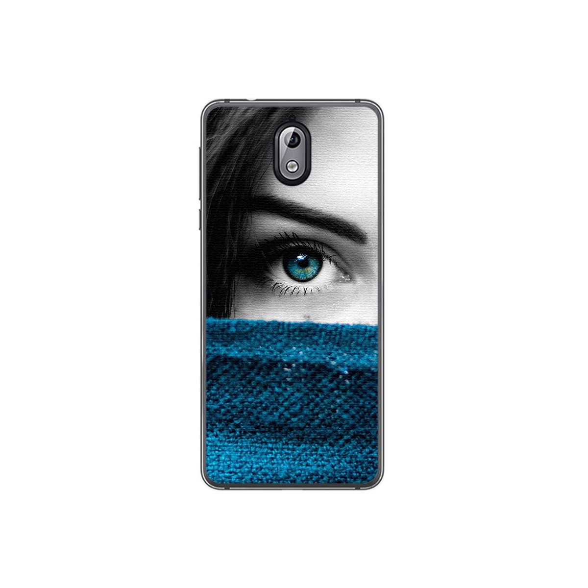 Funda Gel Tpu para Nokia 3.1 (2018) Diseño Ojo Dibujos