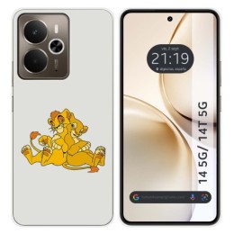 Funda Silicona para Realme 14 5G / 14T 5G diseño Leones Dibujos