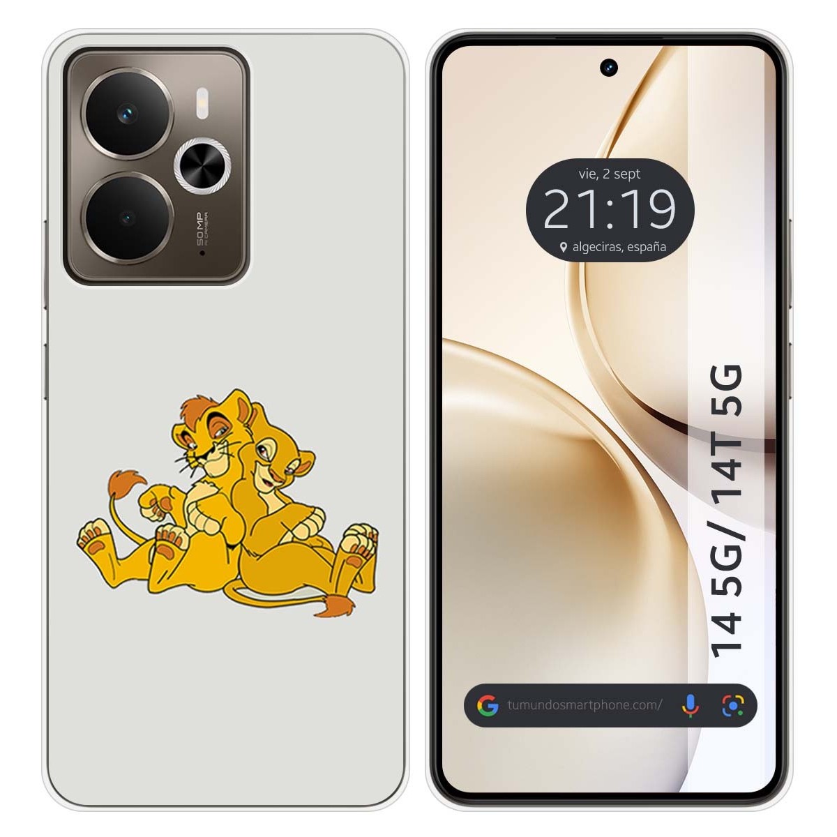 Funda Silicona para Realme 14 5G / 14T 5G diseño Leones Dibujos