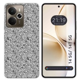 Funda Silicona para Realme 14 5G / 14T 5G diseño Letras Dibujos