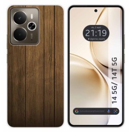 Funda Silicona para Realme 14 5G / 14T 5G diseño Madera Dibujos