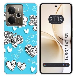 Funda Silicona para Realme 14 5G / 14T 5G diseño Mariposas Dibujos