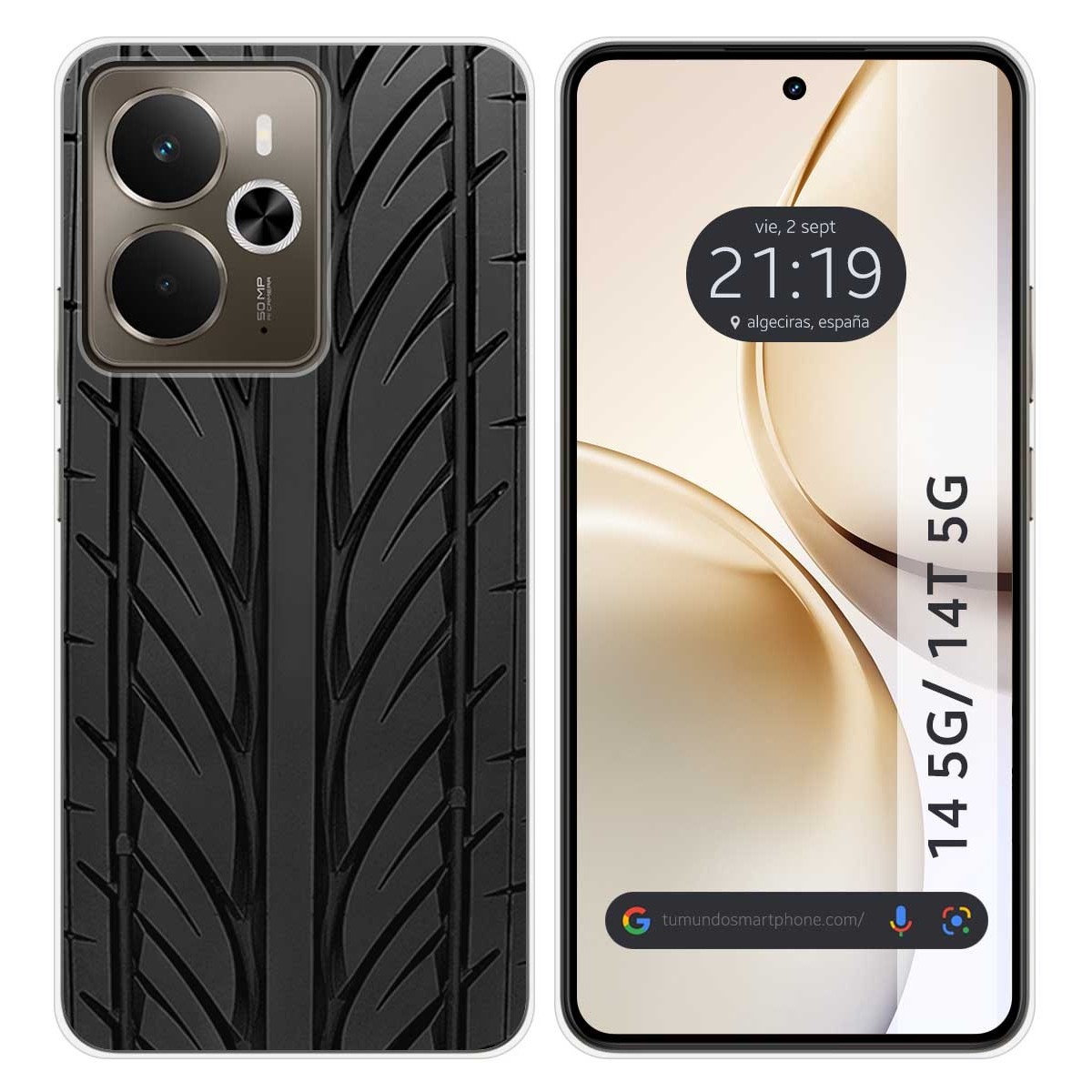 Funda Silicona para Realme 14 5G / 14T 5G diseño Neumatico Dibujos