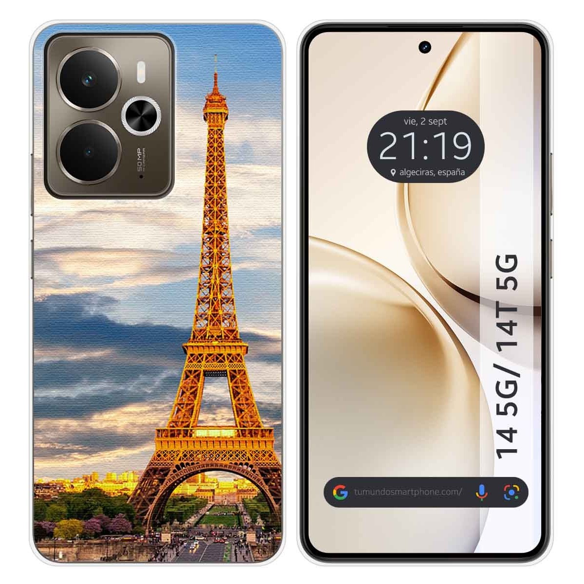 Funda Silicona para Realme 14 5G / 14T 5G diseño Paris Dibujos