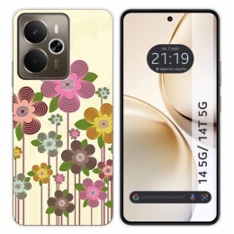 Funda Silicona para Realme 14 5G / 14T 5G diseño Primavera En Flor Dibujos