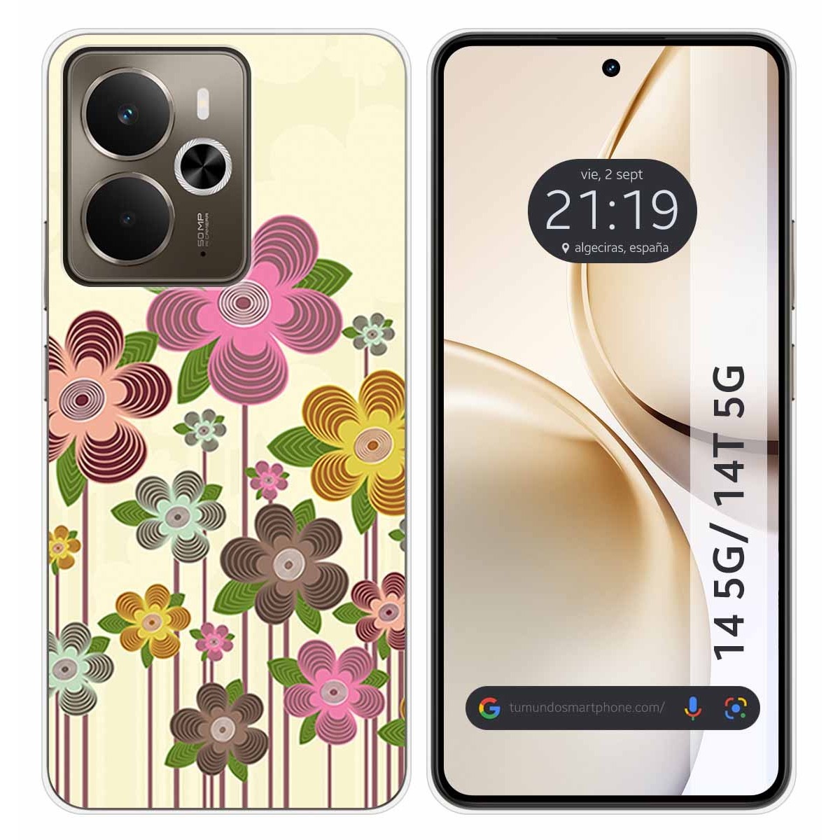 Funda Silicona para Realme 14 5G / 14T 5G diseño Primavera En Flor Dibujos
