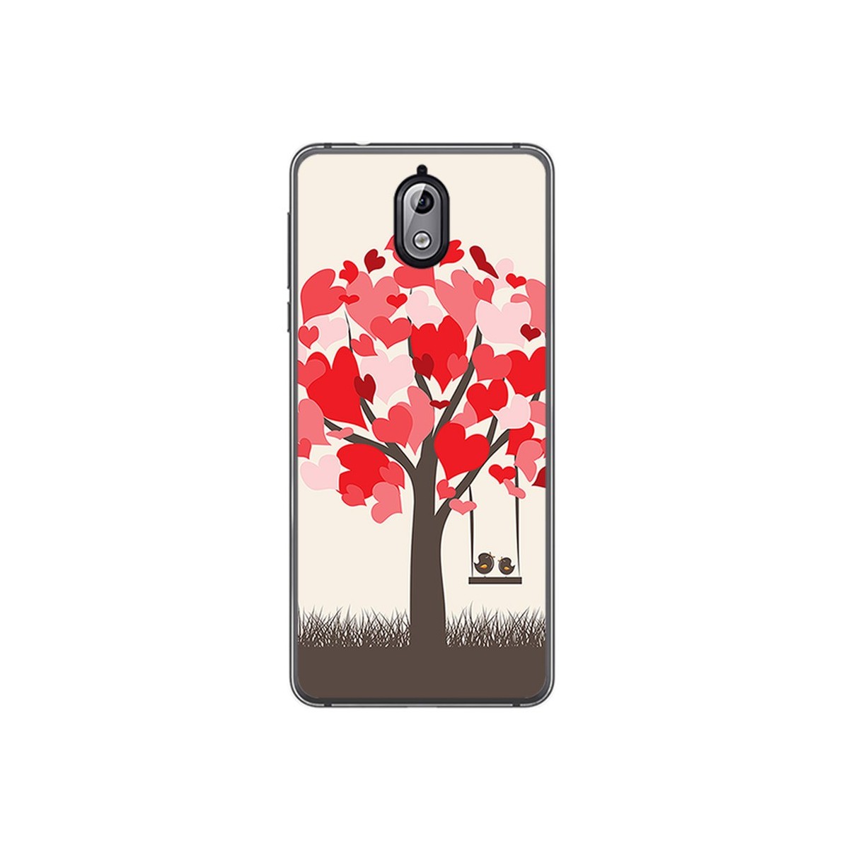 Funda Gel Tpu para Nokia 3.1 (2018) Diseño Pajaritos Dibujos