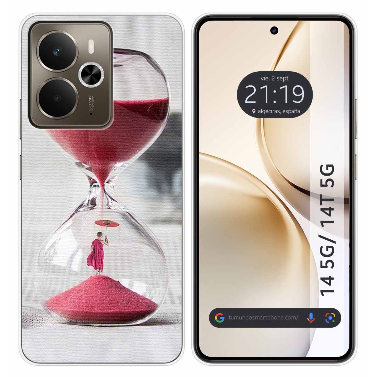 Funda Silicona para Realme 14 5G / 14T 5G diseño Reloj Dibujos