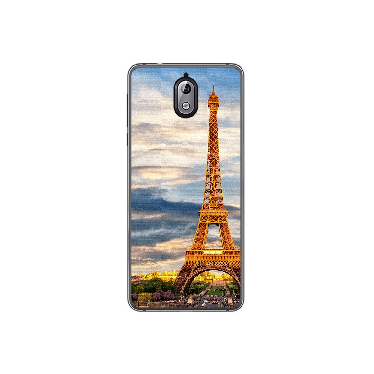 Funda Gel Tpu para Nokia 3.1 (2018) Diseño Paris Dibujos