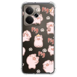 Funda Silicona Antigolpes para Realme 14 5G / 14T 5G diseño Cerdos Dibujos