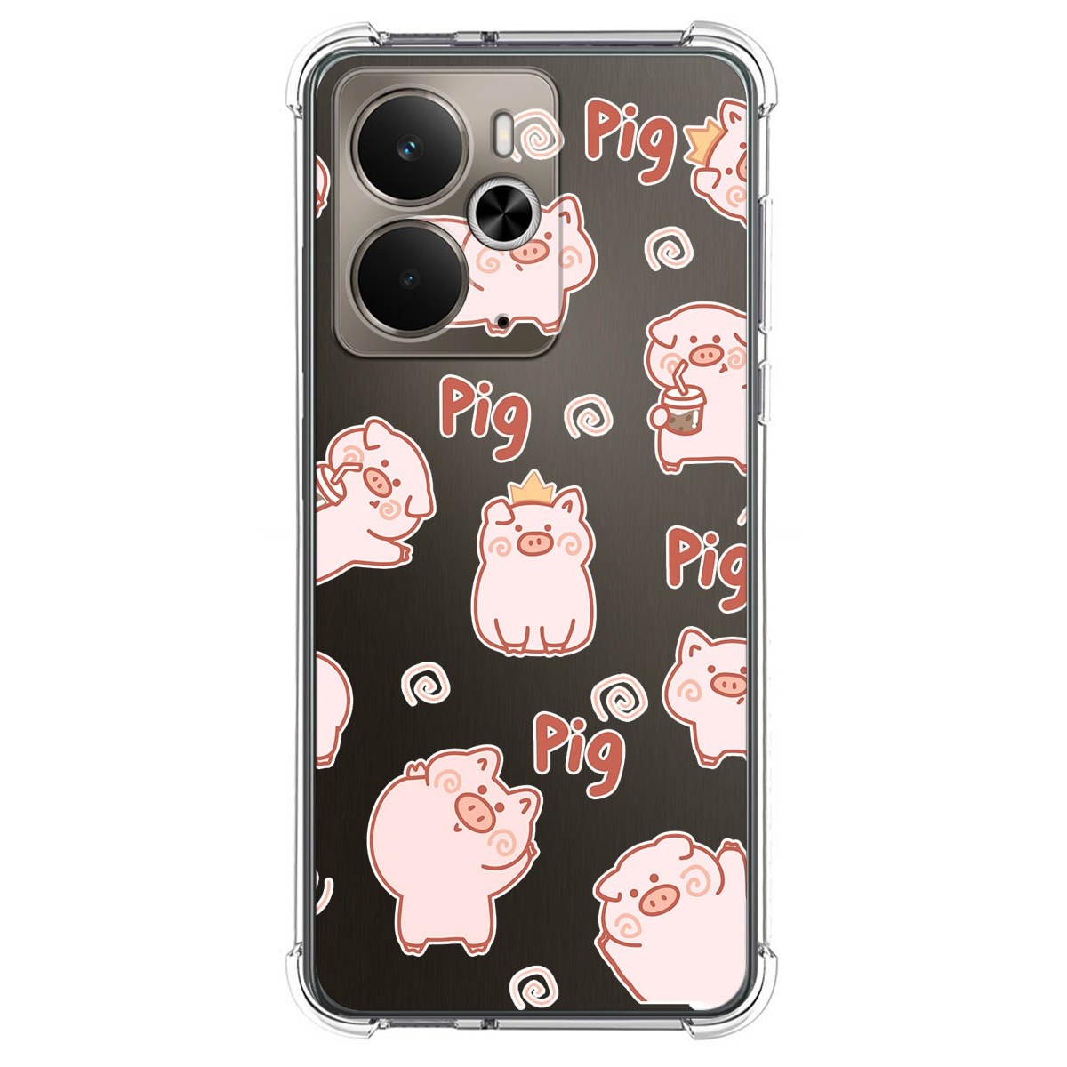 Funda Silicona Antigolpes para Realme 14 5G / 14T 5G diseño Cerdos Dibujos
