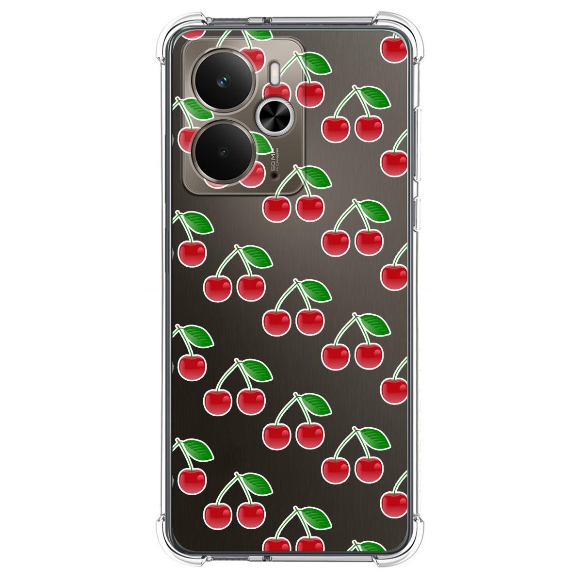 Funda Silicona Antigolpes para Realme 14 5G / 14T 5G diseño Cerezas Dibujos