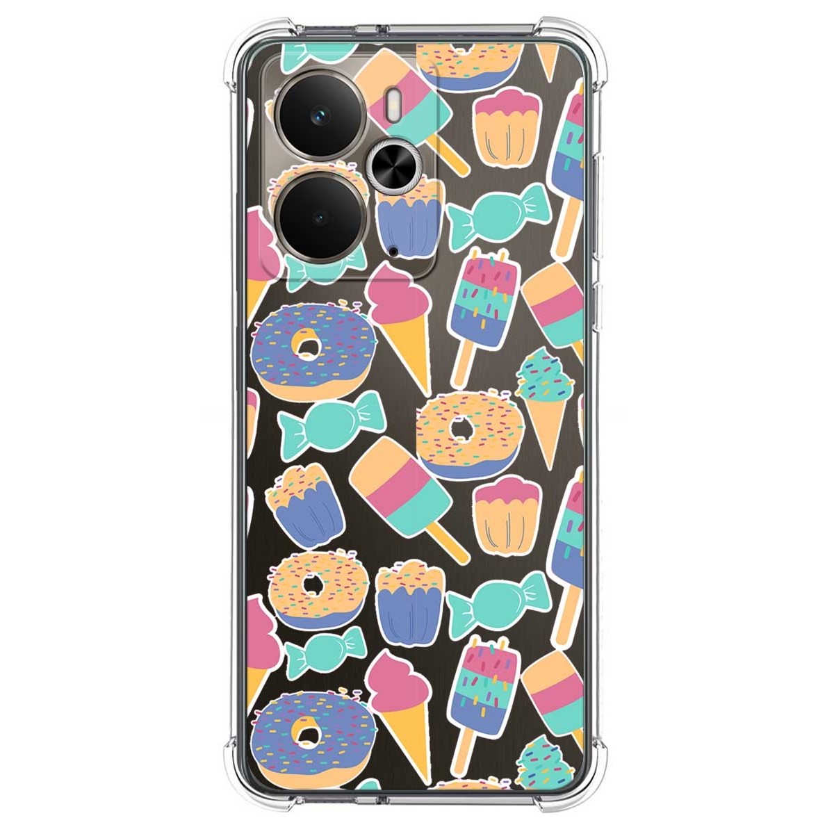 Funda Silicona Antigolpes para Realme 14 5G / 14T 5G diseño Dulces 02 Dibujos