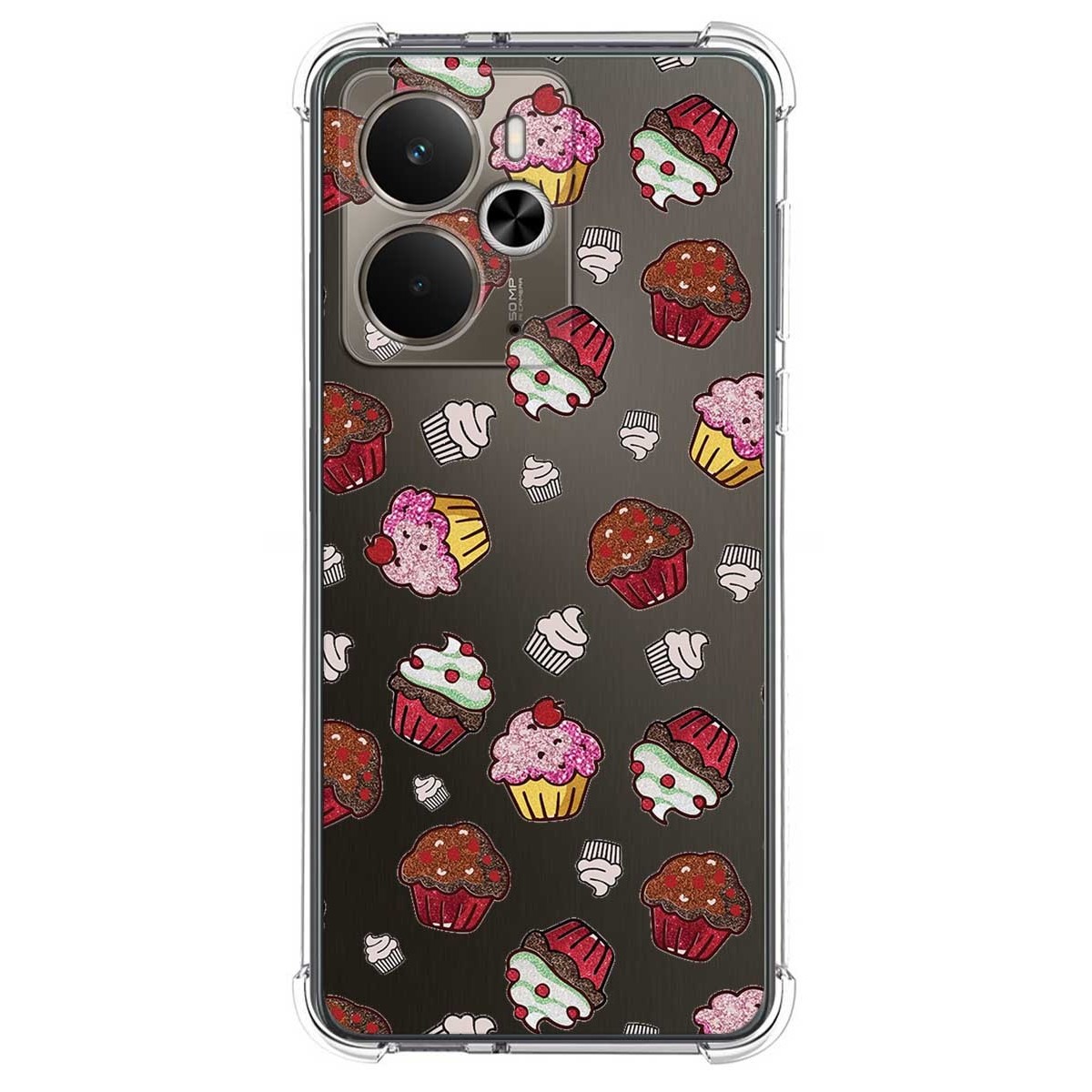Funda Silicona Antigolpes para Realme 14 5G / 14T 5G diseño Muffins Dibujos