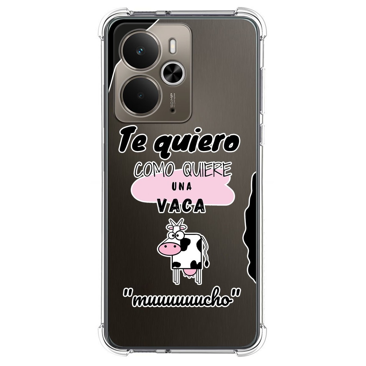Funda Silicona Antigolpes para Realme 14 5G / 14T 5G diseño Vaca Dibujos