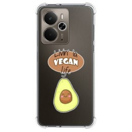 Funda Silicona Antigolpes para Realme 14 5G / 14T 5G diseño Vegan Life Dibujos