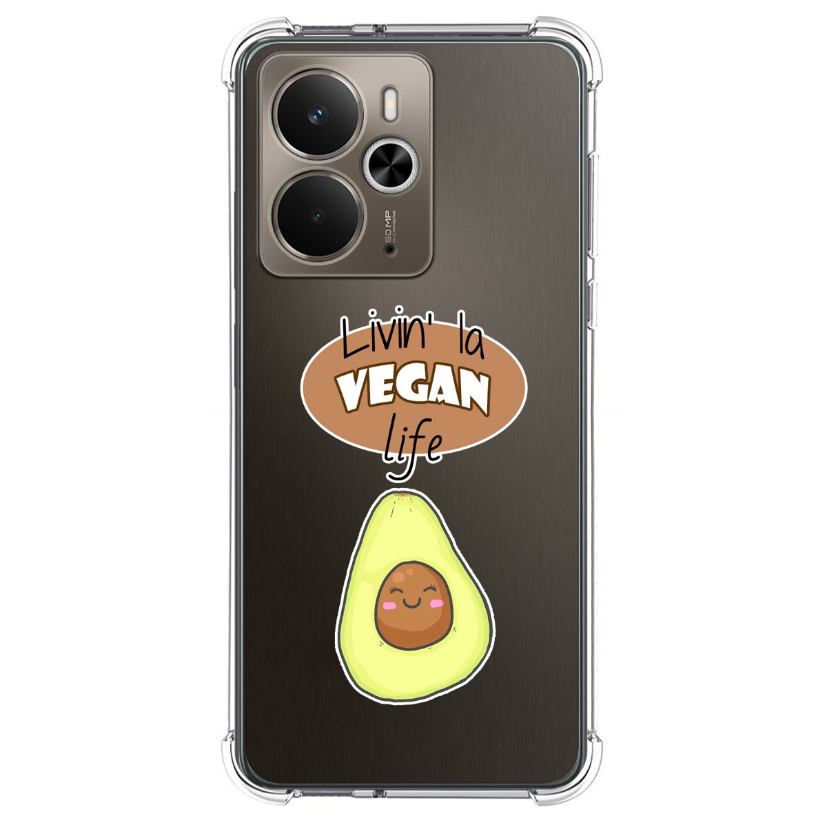 Funda Silicona Antigolpes para Realme 14 5G / 14T 5G diseño Vegan Life Dibujos
