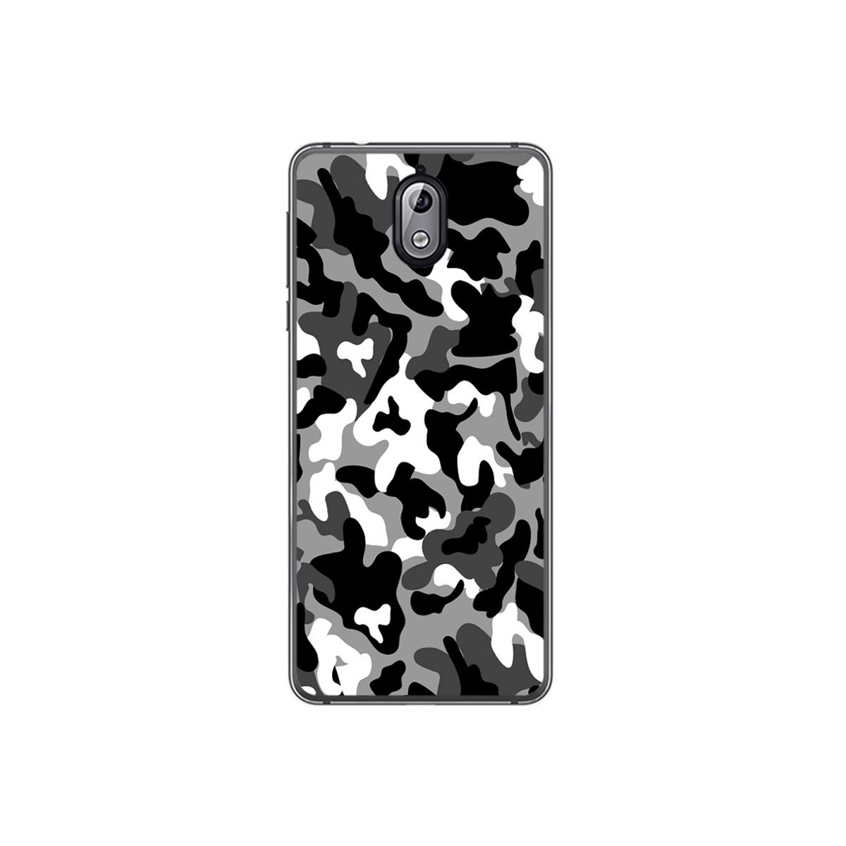 Funda Gel Tpu para Nokia 3.1 (2018) Diseño Snow Camuflaje Dibujos