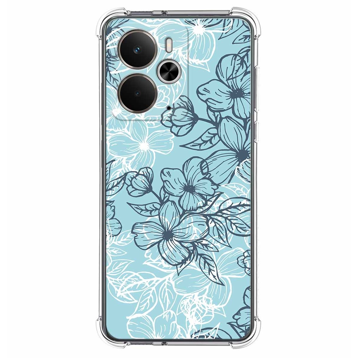 Funda Silicona Antigolpes para Realme 14 5G / 14T 5G diseño Flores 03 Dibujos