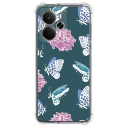 Funda Silicona Antigolpes para Realme 14 5G / 14T 5G diseño Flores 10 Dibujos