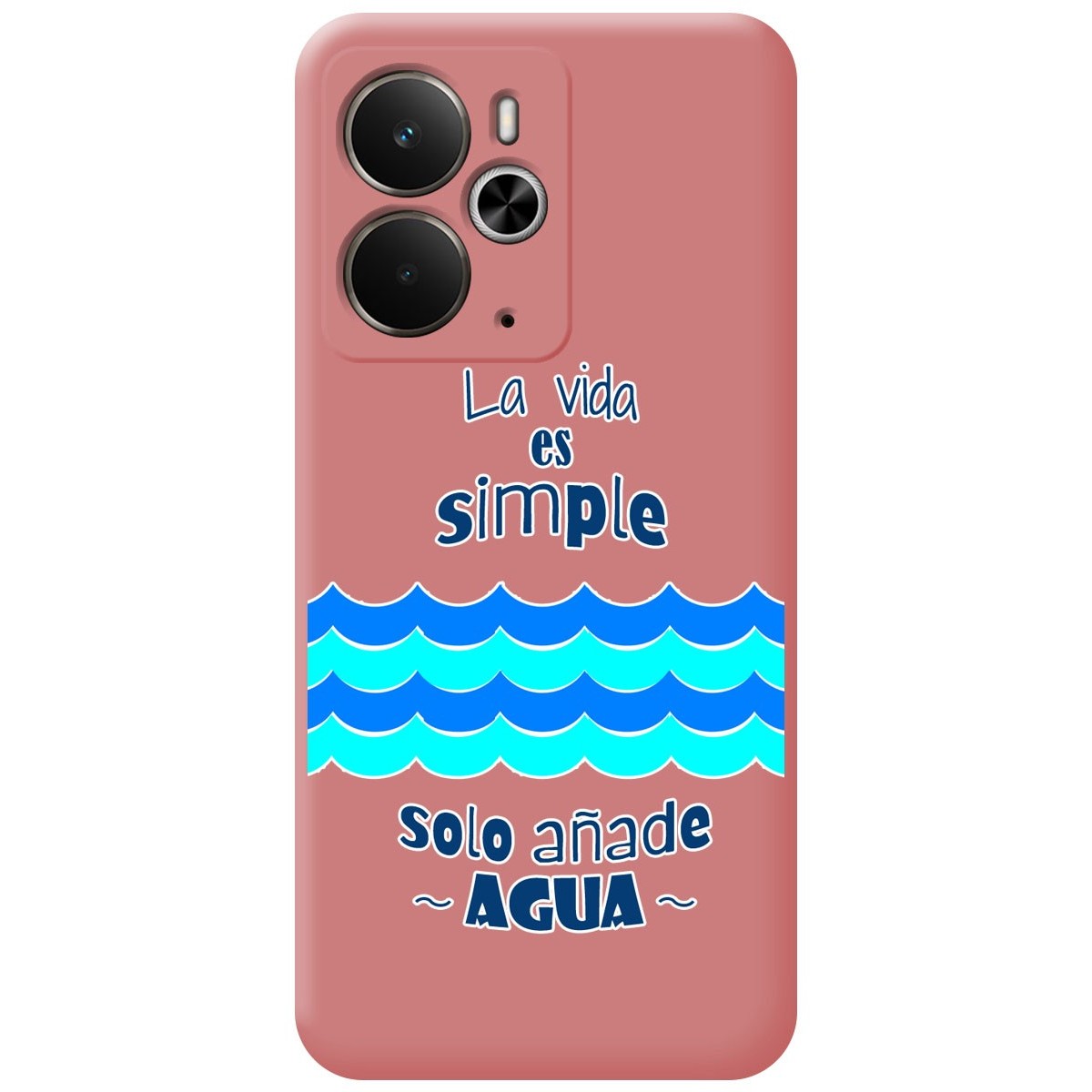 Funda Silicona Líquida Rosa para Realme 14 5G / 14T 5G diseño Agua Dibujos