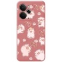 Funda Silicona Líquida Rosa para Realme 14 5G / 14T 5G diseño Cerdos Dibujos
