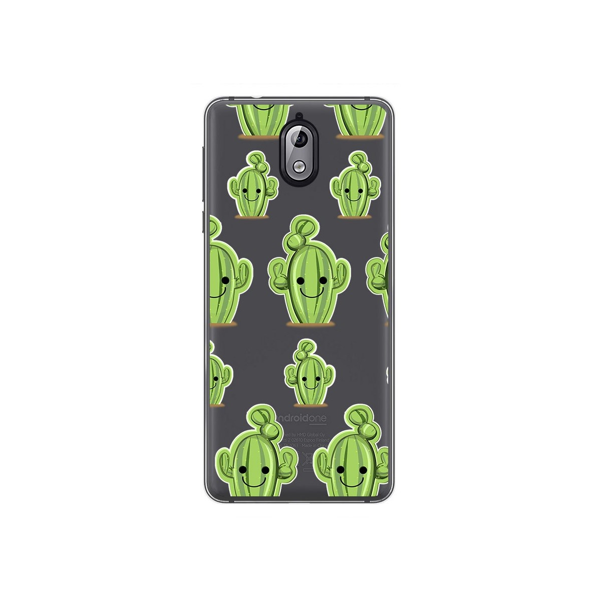 Funda Gel Transparente para Nokia 3.1 (2018) Diseño Cactus Dibujos