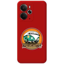 Funda Silicona Líquida Roja para Realme 14 5G / 14T 5G diseño Adventure Dibujos