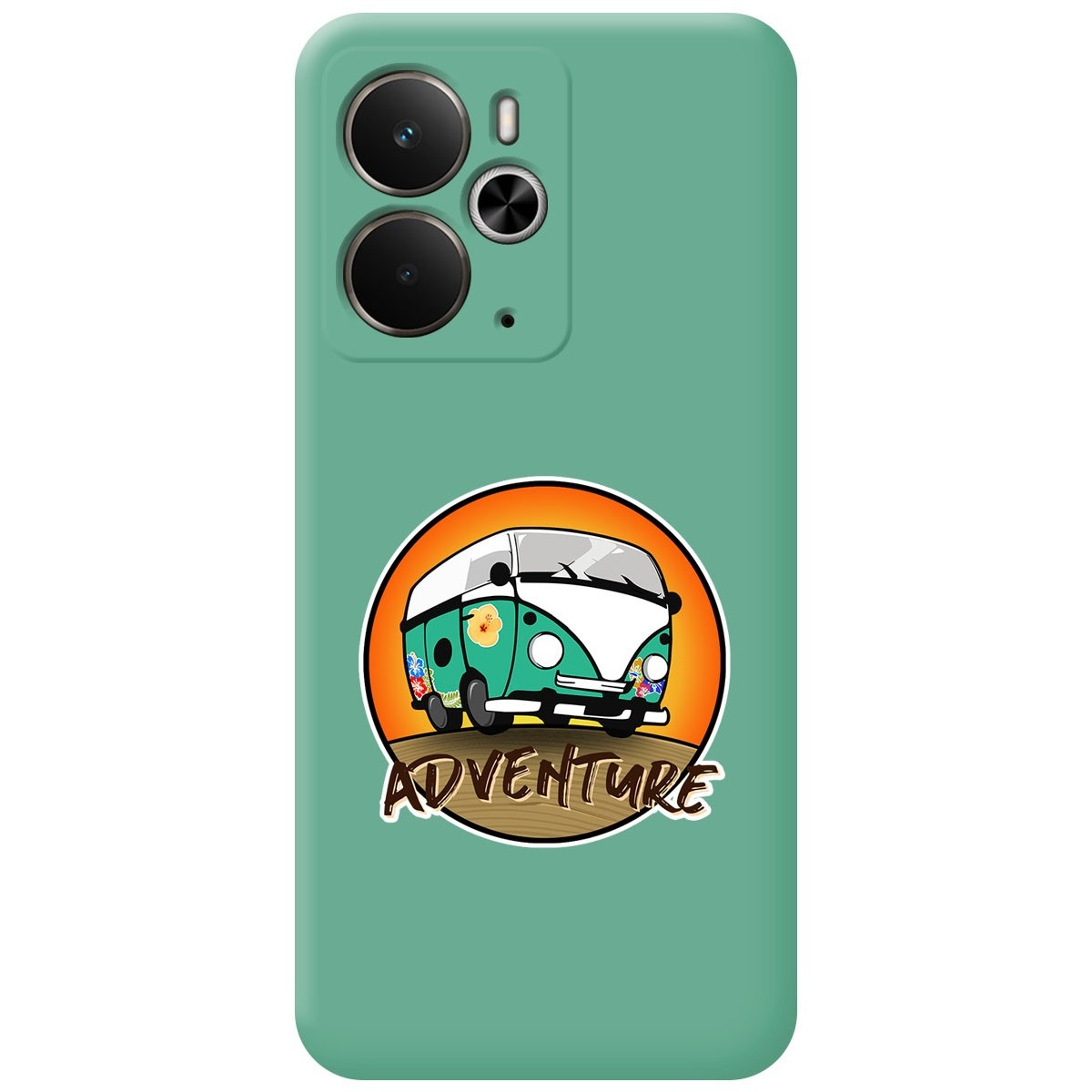 Funda Silicona Líquida Verde para Realme 14 5G / 14T 5G diseño Adventure Dibujos