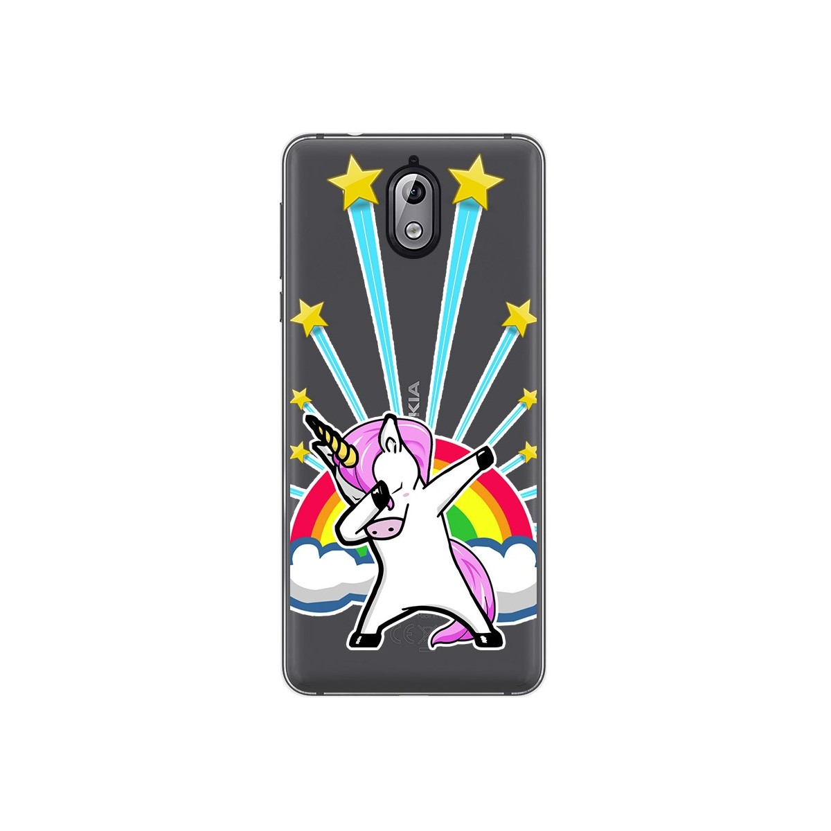 Funda Gel Transparente para Nokia 3.1 (2018) Diseño Unicornio Dibujos