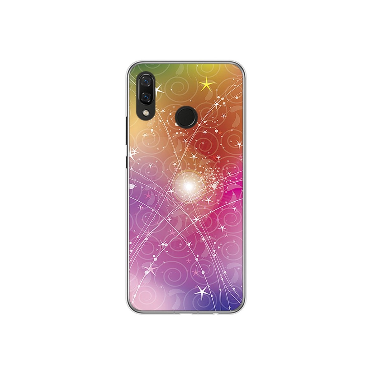 Funda Gel Tpu para Huawei P Smart Plus Diseño Abstracto Dibujos