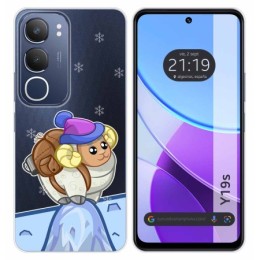 Funda Silicona Transparente para Vivo Y19s diseño Cabra Dibujos