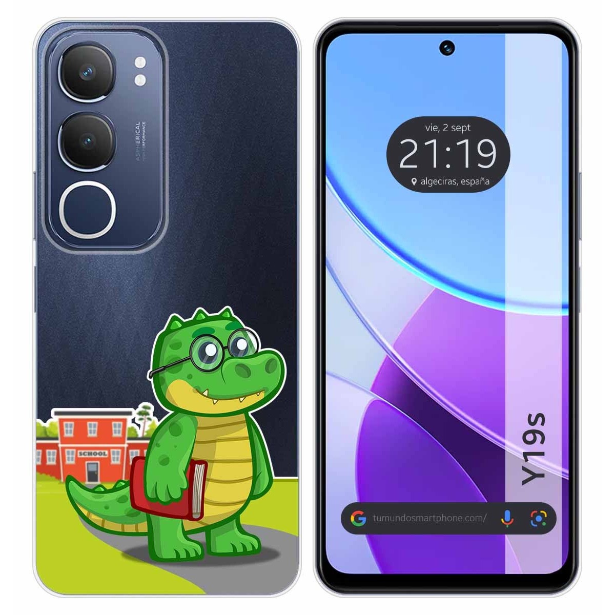 Funda Silicona Transparente para Vivo Y19s diseño Coco Dibujos