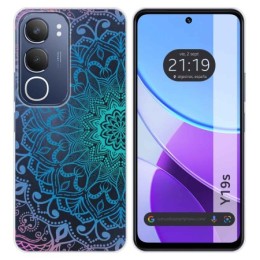 Funda Silicona Transparente para Vivo Y19s diseño Mandala Dibujos