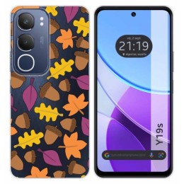 Funda Silicona Transparente para Vivo Y19s diseño Otoño Dibujos