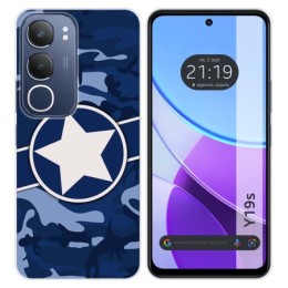 Funda Silicona para Vivo Y19s diseño Camuflaje 03 Dibujos