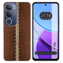 Funda Silicona para Vivo Y19s diseño Cuero 01 Dibujos