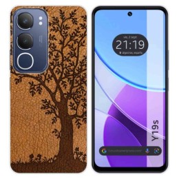 Funda Silicona para Vivo Y19s diseño Cuero 03 Dibujos